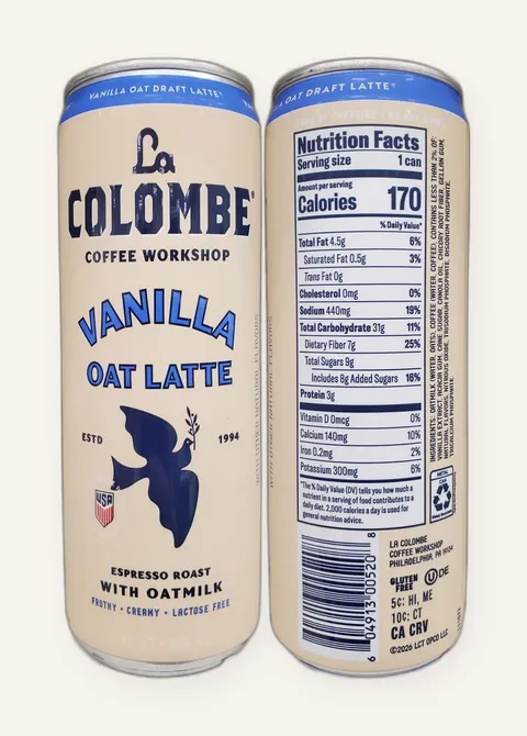 La Colombe Oatmilk Vanilla Draft Latte can