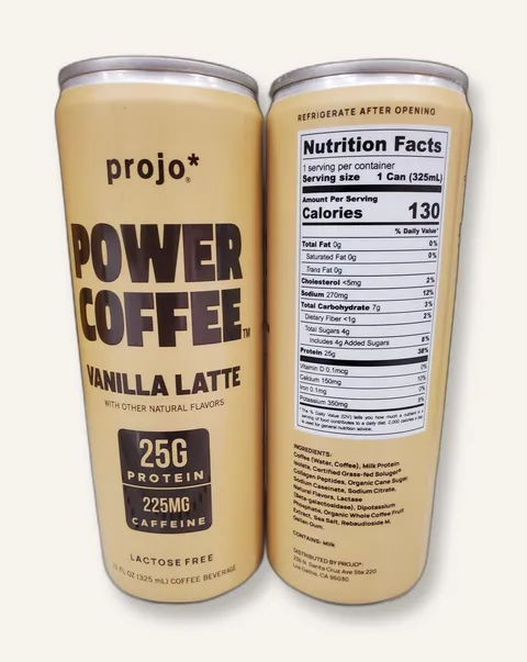 Projo Power Coffee Vanilla Latte can